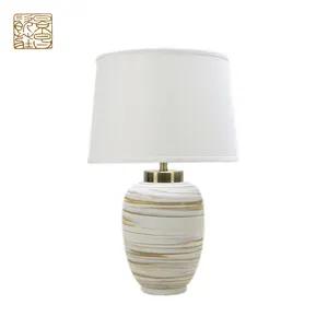 High quality hand printed decoration modern antique vase lamp led lighting lamp for home decor