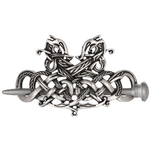 ปิ่นปักผมโลหะของ<span class=keywords><strong>ผู้หญิง</strong></span>พร้อมมังกรคู่นอตเซลติกอักษรรูนไวกิ้ง-<span class=keywords><strong>สไลด์</strong></span>บนผมคลิปผมเครื่องประดับ<span class=keywords><strong>ผม</strong></span>ที่ทันสมัย - Product Image 3