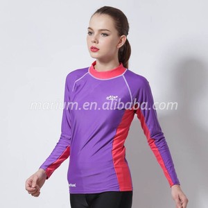 Adult Aqua Blue Swimming Rash Guard For Girls - Product Image 4