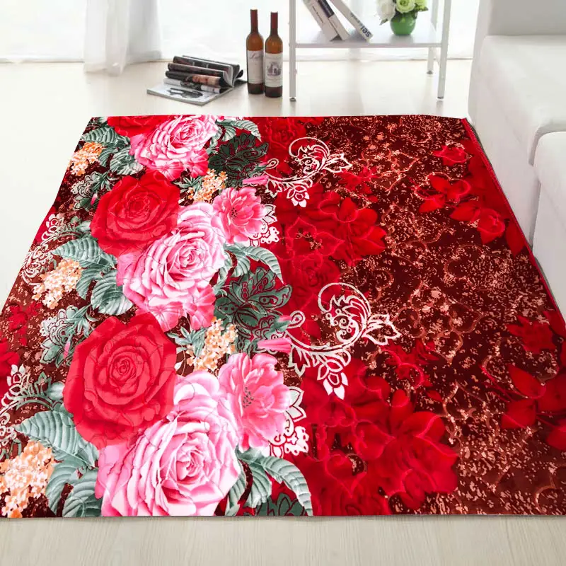 Китайский производитель, коврики и ковровые покрытия из полиэстера с красной розой