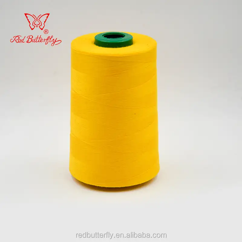 Cheap Yellow 5000Y 40/2 polyester sewing thread