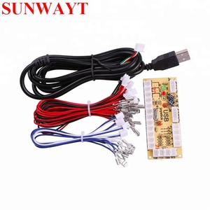 Bộ Cần Điều Khiển <span class=keywords><strong>Arcade</strong></span> Tự Làm Dành Cho Mame Zero Delay Bộ Mã Hóa USB Cần Điều Khiển Nút Ấn Kiểu Mỹ Với Microswitch - Product Image 4