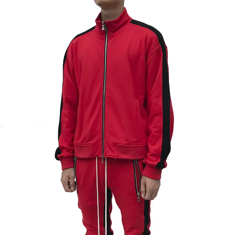 Vêtements de sport pour hommes, veste softshell à double bande, baseball, de piste, en vrac, vente en gros,