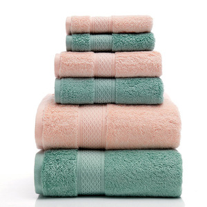 Set di asciugamani da bagno in spugna di cotone 100%, asciugatura rapida, morbida e confortevole per adulti, Logo personalizzabile da 600gsm - Product Image 1