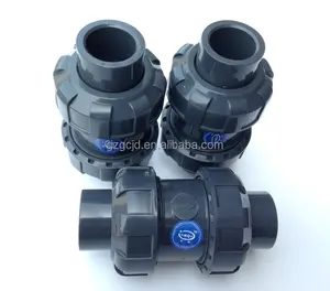 Nhà Máy Trực Tiếp Hệ Thống Nước Công Nghiệp Và Dân Dụng Bơm UPVC Đôi Bóng Kiểm Tra Van DN15-DN50 - Product Image 1