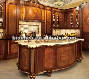 Kabinet Dapur Gaya Tenda Prancis, Kabinet Dapur Kayu Solid, Furnitur Dapur