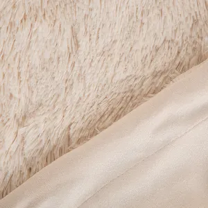 Offre spéciale Super doux Shaggy fausse fourrure couverture couvertures confortables longue floue chaud élégant polaire Jacquard 100% Polyester rayé