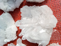 Spécimen de Druse de géode minérale de grappe de Quartz de cristal de roche de guérison