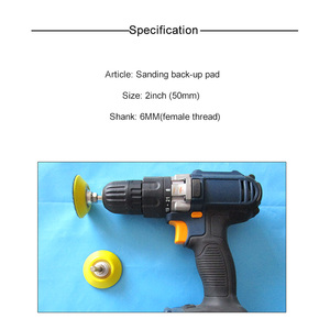 Tampon de ponçage de secours à crochet et boucle à filetage femelle M6 de <span class=keywords><strong>2</strong></span> pouces Livré avec outils de polissage à tige de 6mm - Product Image 5