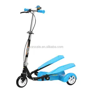 Sayap Flyer Kebugaran Langkah Kaki Dual Pedal Scooter untuk Anak-anak dan Orang Dewasa Anak 3 Roda