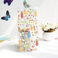 Cartoon Kinderen Stickers Speelgoed Pvc Plakboek Geschenken Voor Kinderen Promotie Glimlach Gezicht Pvc Licht Reflecterende Stickers