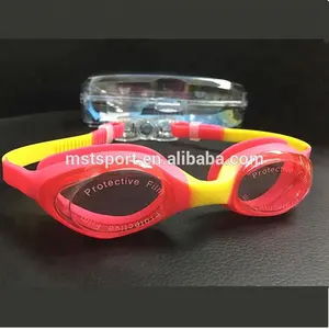 2018 marka yeni özel genç komik yüzme gözlükleri temizle PC anti-sis kaplı lens yüzmek gözlüğü genç çocuklar yaş 7 ila 15