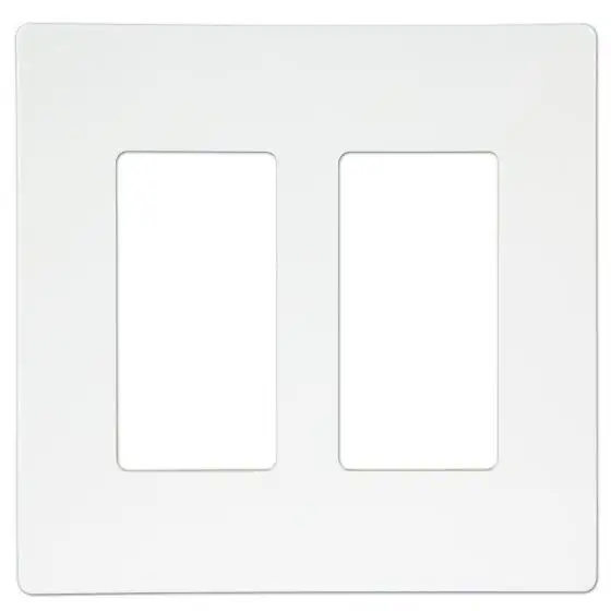 Shanghai Linsky 2-Gang white color Decorator Switch/Outlet Screwless Wall Plate