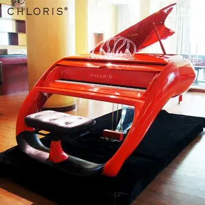 Factory price red concert grand Chloris piano customized car like piano sale for house ,hotel decoration HG-C1R