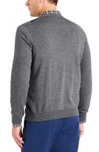 100% Wool Crew Neck High Quality <strong>Argyle</strong> Pullover Men's Knitted <strong>Sweater</strong> - Product Image 2