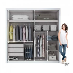 Dal Design moderno Unico <span class=keywords><strong>Specchio</strong></span> Porta Scorrevole godrej almirah bianco Armadi per la casa o appartamento uso - Product Image 3