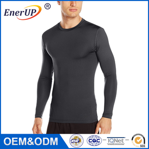 À manches longues <span class=keywords><strong>col</strong></span> montant De Compression De Cuivre Usure De Compression hommes Chemise - Product Image 4