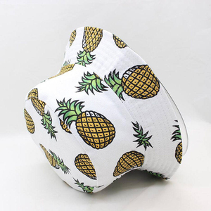 Sombreros de Pescador con Bordado 3D de Frutas de Doble Cara Personalizados de Alta Calidad para Niños, Personalización Divertida al por Mayor en Lona - Product Image 2