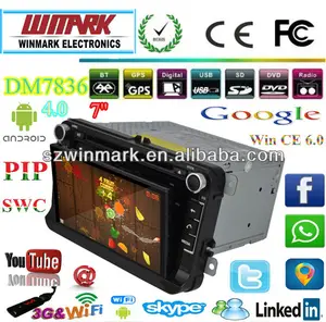 DM7836 tela de toque capacitiva de 7 "Android 4.0.4 PAD DVD do carro para VW SKODA ASSENTO