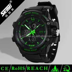Deporte analógico Digital <span class=keywords><strong>relojes</strong></span> Dual Cores zonas de tiempo Digital Rubber Band - Product Image 1