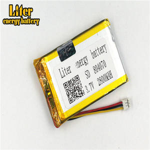 Stecker 2,0-<span class=keywords><strong>3</strong></span> P <span class=keywords><strong>3</strong></span>,7 V 804070 2800 mah Ultra Dünne Lipo batterie, dünne Film Lithium-Batterie Akku Li-Ion - Product Image 3