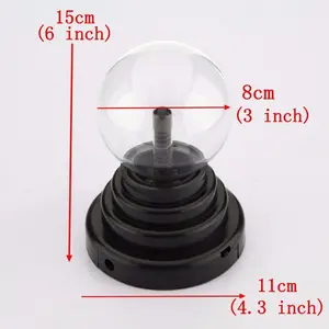 Mini boule de Plasma en verre Cool sphère tactile Globe Table lampe magique bureau lumière Globe boule de Plasma électrique