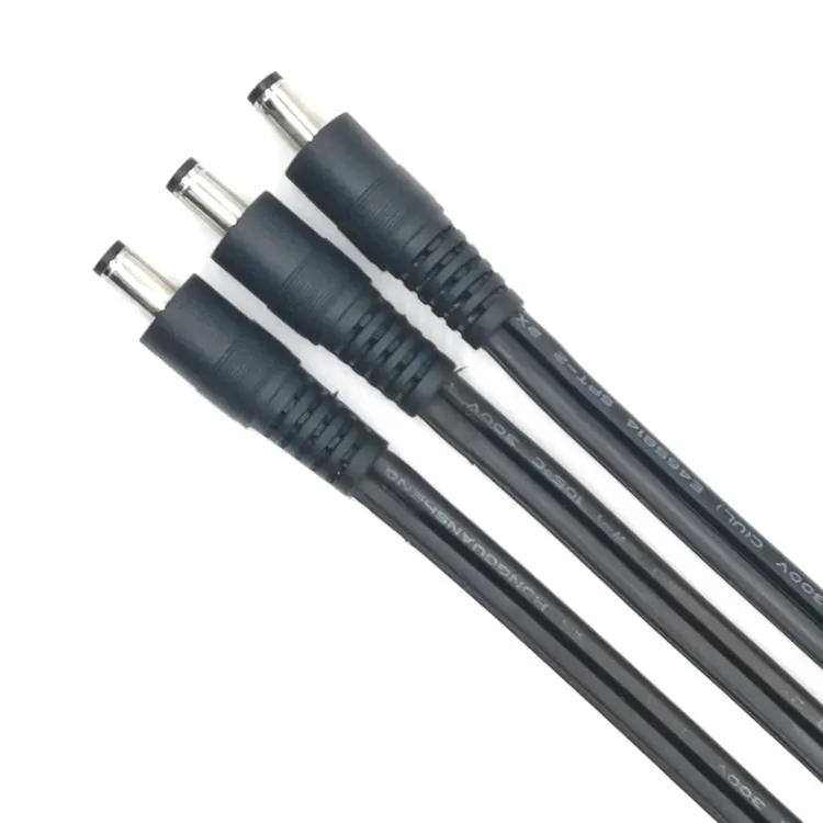 Factory 12v 5521 DC Power Cable Barrel DC5.5 * 2.1ミリメートルMaleにMale DC PlugとCable