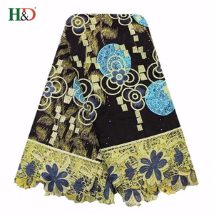H & D Afrique Tulle Dentelle Broderie Tissu Véritable Super Cire Hollandais 100% Avec Le <span class=keywords><strong>Bon</strong></span> Prix - Product Image 1