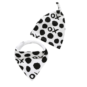 Racconti per bambini all'ingrosso 2 pezzi bavaglini e cappelli stampati per neonati <span class=keywords><strong>accessori</strong></span> per neonati - Product Image 5
