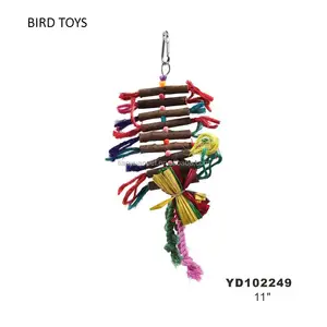 Mới Đầy Màu Sắc Vẹt Macaw Lồng Nhai Đồ Chơi Pet Bird Budgie Conjure Đu Scratcher