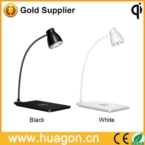 Mini lámpara de mesa lámpara de lectura lámpara de iluminación interior con qi estándar inalámbrico base chager - Product Image 4