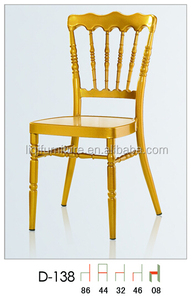Chaises <span class=keywords><strong>de</strong></span> mariage en aluminium empilables dorées Château Chiavari QL-D138 - Product Image 3