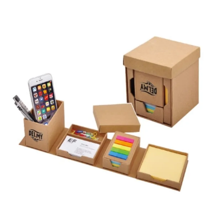 Оптовая продажа с фабрики, складной блокнот для записей на заказ с настольным держателем для ручек