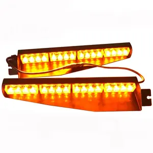 Luz estroboscópica con visera para coche y camión, luz de advertencia de emergencia, intermitente, rojo, azul, ámbar, verde, 32W