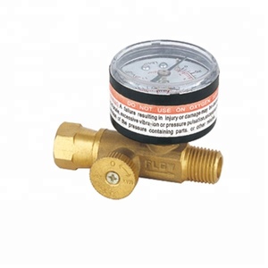 1/4 "Professionele Messing Pneumatische Compressor Air Gas Drukregelaar Met Manometer