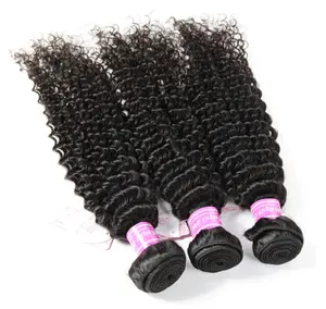 Mechones de cabello rizado mongol extensiones de cabello humano Remy, Color natural, se pueden comprar 1/3/4 mechones