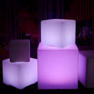 Khuyến mãi ghế ma thuật RGB Màu ánh sáng Ghế nhựa chiếu sáng <span class=keywords><strong>Led</strong></span> Cube - Product Image 5