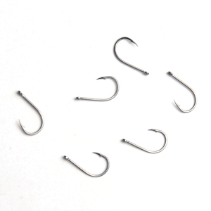 Hameçon de pêche en alliage d'acier, crochet simple, cercle de thon, argent - Product Image 2