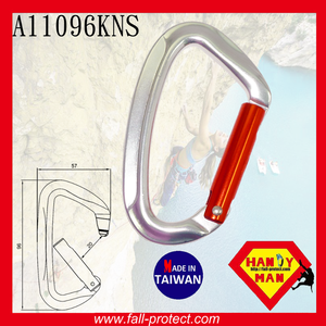 25KN D Type Mountain Climbing Straight Gate Aluminum Carabiner - Product Image 3