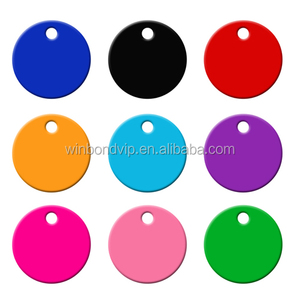 Bán buôn Chất lượng cao 20mm 25mm 30mm tròn nhiều màu tùy chọn kim loại nhôm Pet tag - Product Image 4