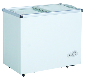 Congélateur <span class=keywords><strong>coffre</strong></span> profond à porte coulissante en verre de 100 L / Vitrine à glaces pour usage commercial - Product Image 5