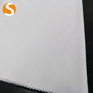 Белая однотонная бархатная ткань с вышивкой из 100% полиэстера и блестками - Product Image 1