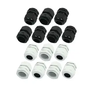 Cable Gland - Plastic Waterproof Cable Connector Adjustable 0.12 to 0.55 inch Cable, PG7, PG9, PG11, PG13.5, PG16