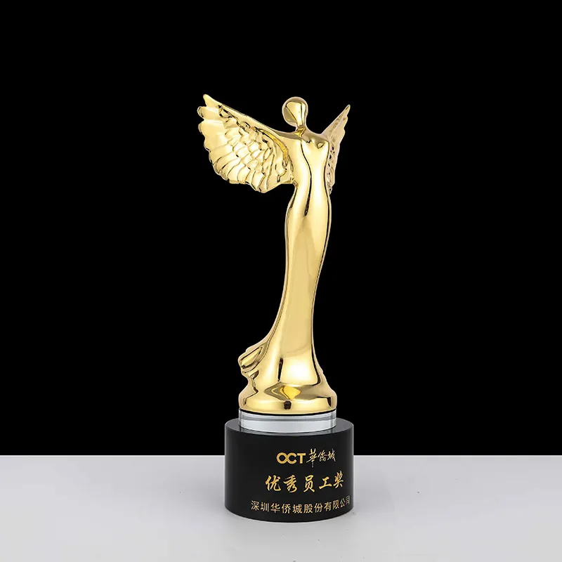 Beliebte hängende Gold Silber Bronze Medaillen Metall Blank Medaille Angel Trophy Awards