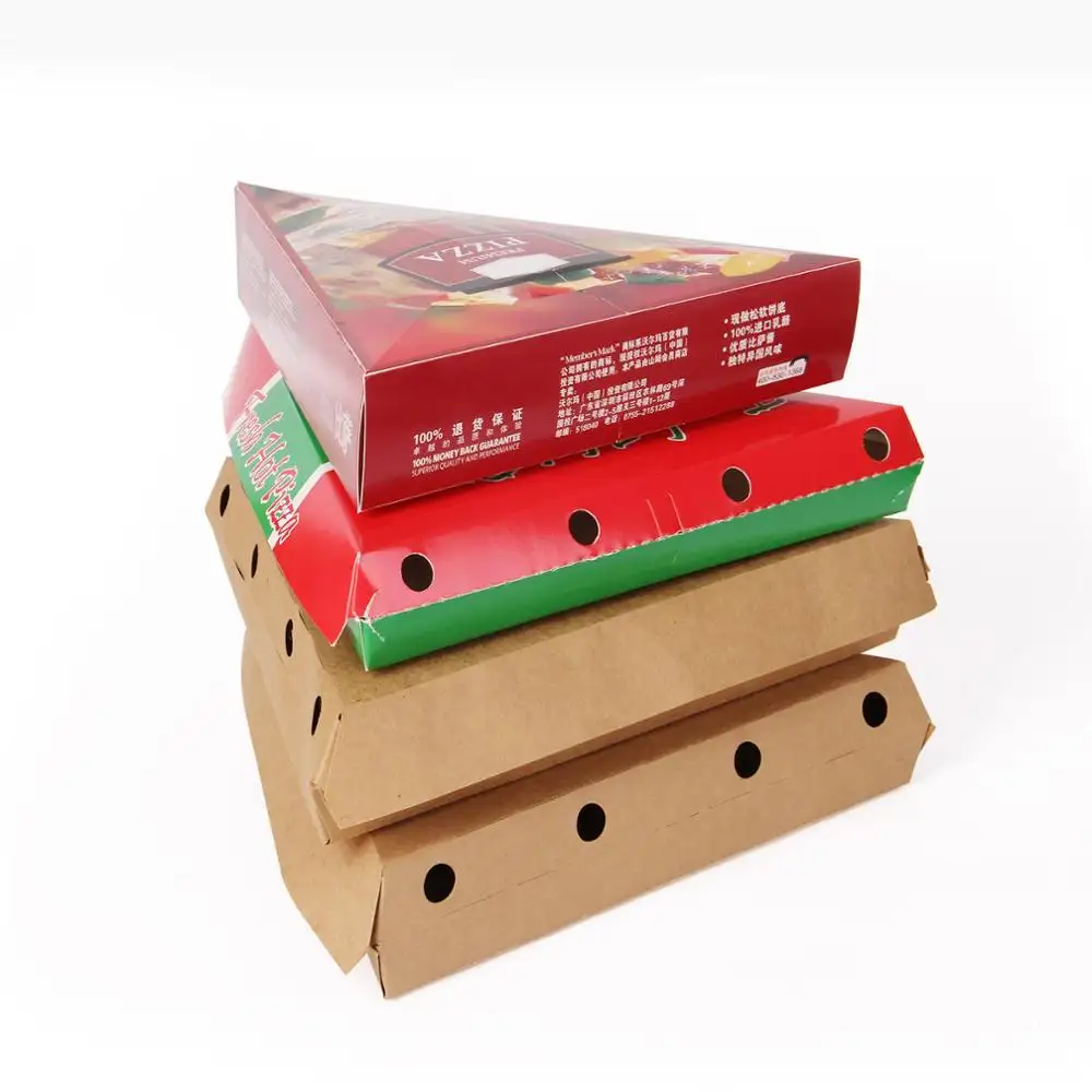 Paper pizza slice box with customer printing pizza slice box triangle food container