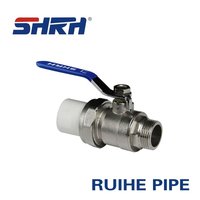 Matériaux de plomberie REHOME, fabricants de vannes PPR à clapet, raccord PPR de charge 1/2\" à 1/4\", vanne à bille PPR 25 mm, vanne d'arrêt PPR