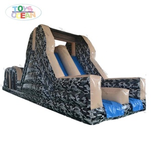 新しいインフレータブル障害物カモフラージュインフレータブル障害物ジャイアントブーツキャンプインフレータブル障害物コース - Product Image 6