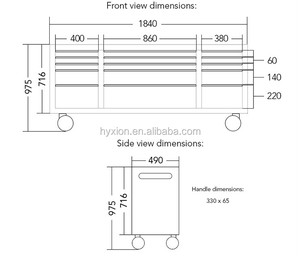 Chariot à outils mobiles en acier inoxydable, robuste, de 72 pouces, outil de <span class=keywords><strong>Garage</strong></span>, stockage d'outils - Product Image 5