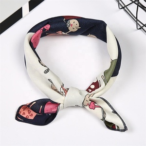 BSCI Audited Factory Wholesale Custom Print Polyester Stain Spring <strong>Hair</strong> <strong>Scarf</strong> <strong>for</strong> <strong>Women</strong> - Product Image 6