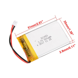 303450 аккумуляторная литий-ионная литиевая полимерная батарея 3 мм LP303450 3,7 В 500 мАч 1.85wh Lipo батарея - Product Image 4